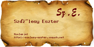 Szélesy Eszter névjegykártya