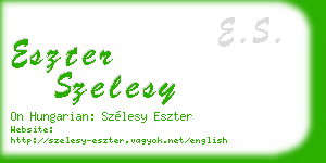 eszter szelesy business card